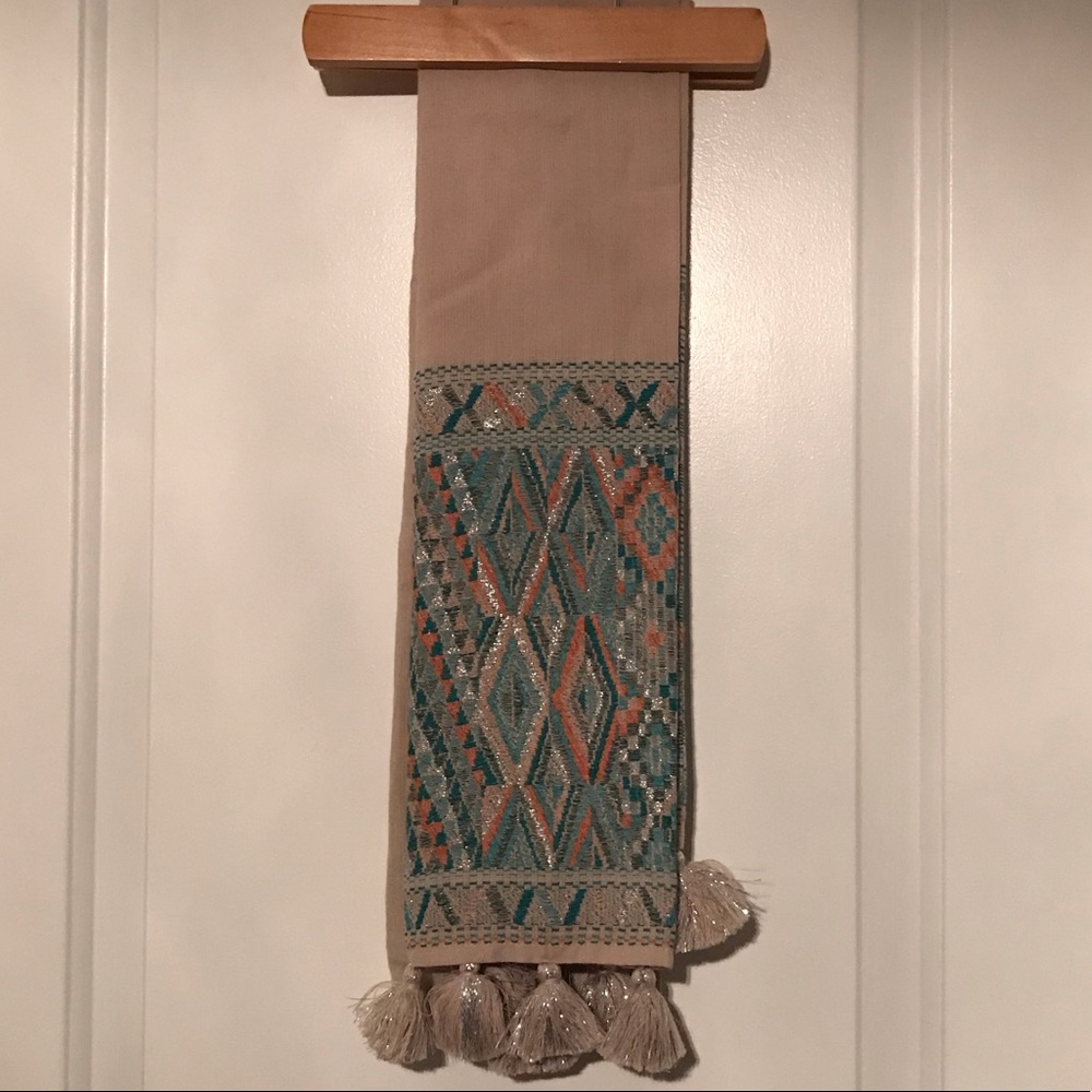 J. Crew embroidered scarf